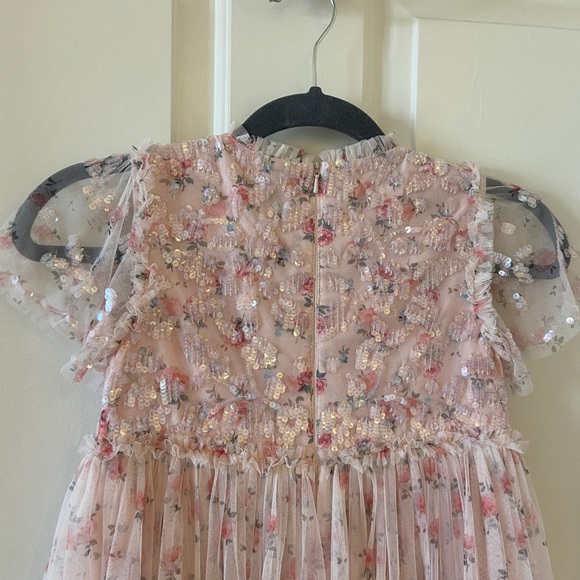 Thread and Needle Floral Sequins Kids Dress Size 10 Girls Pink - Picture 7 of 7